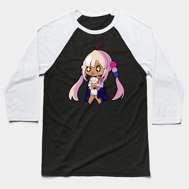 Chibi Tsukumo Sana - Hololive Baseball T-Shirt by MangaXai